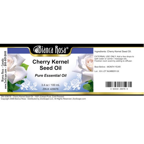 Cherry Kernel Seed Oil - 100% Pure, Cold Pressed (3.40 fl oz, ZIN: 429078) - 2 Pack