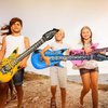 smilixin 11 Pack Inflatable Guitar,Blow Up Guitar,Inflatable Rock Star Toy Set,80s Party Decorations Inflatable Party Props, 10 Inflatable Guitars and 1 Inflator