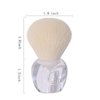 UNIMEIX Nail Dust Brush Round Head Nail Art Dust Powder Remover Cleaner Brush or Acrylic UV Gel Nail Arts Kabuki Nail Brushes For Cleaning (Transparent)