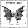 Vsdski Metal Hair Clips Black Bat Hair Claw Clips for Thick Thin Hair Halloween Hair Accessories for Women Punk non-slip Claw Clips Strong Hold Hair Jaw Barrettes for Cosplay Party Hair Supplies