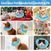 Hpetppy Cat Cone Collar Soft, Cat Recovery Collar for Wound Healing Cute Cat Donut Adjustable Cat Cones to Stop Licking Comfortable Lightweight Neck Elizabethan Collars for Cats Kittens After Surgery