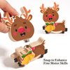 HUZU Christmas Snap Together Building Blocks Toy, Santa, Reindeer, Snowman, Christmas Tree Take Apart Characters, 3 4 5 6 7 8 Years Old Kids Wooden Puzzle, STEM Fine Motor Skill Christmas