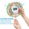 LiveFine Automatic Pill Dispenser with 28-Day Electronic Medication Organizer, 6 Dosage Templates, Easy-Read LCD Display, Sound & Light Alerts & Key for Prescriptions, Vitamins, Supplements & More