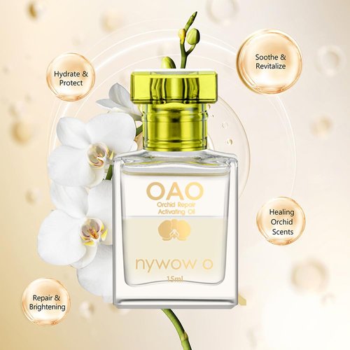 NYWOW O Orchid Hydration Facial Oil Revitalized Toned Treatment Repair Nourish Activating Face Oil with Pure Plant-Derived for Dry and Sensitive Skin 0.51 fl.oz