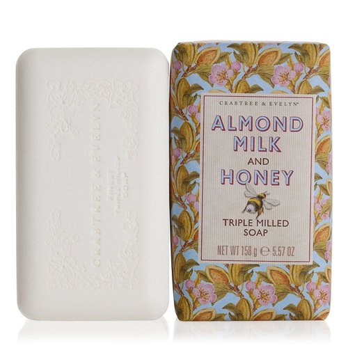 Crabtree & Evelyn Triple Milled Soap, Almond Milk and Honey, 5.57 oz