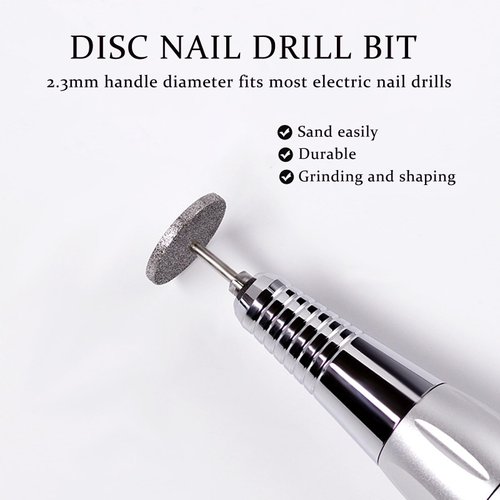 2Pcs Sanding Disc Nail Drill Bits Cuticle Drill Bit Suitable for Most Electric Nail Drill Machines Trim Nails and Remove Dead Skin Cuticles Multifunctional Nail Art Tool Nail Salon Care Tool