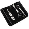Barber Hair Scissors Cutting & Thinning Scissors Kit Straight Edge Razor Comb with Black Storage Case With Free Blades (Dull 6.5 Inch)