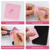 1080 PCS Pink Lint Free Nail Wipes, Eyelash Extension Wipes, Super Absorbent Soft Non-Woven with a Pump Dispenser Bottle Disposable Nail Polish Remover for Polish Clean Acrylic Nails Remover