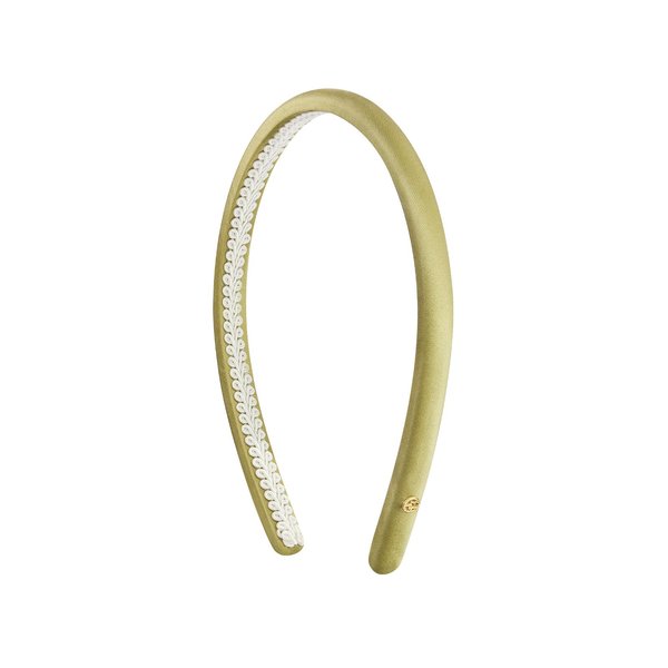 EVITA PERONI Silk Headband Thin Headbands for women Satin Headbands Non Slip and Comfortable Headbands for Women-Olive Green