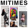 MITIMES 13x6 Long Straight Lace Front Wigs Natural Black Glueless Straight Hair Lace Front Wig Pre Plucked Yaki Synthetic HD Lace Front Wig 32inch