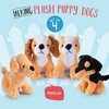 Plush Puppies Set for Toddlers Toys | 4 Plush Talking Animals | 4 Plush Stuffed Puppy Dogs | Plush Stuffed Puppies | Bulk Assorted Puppies | Baby Stuffed Animals