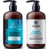Sphagnum Botanicals Medicated Psoriasis Shampoo and Conditioner Set - Salicylic Acid 3% and Peat Mud Shampoo together with Argan and Olive Oil Condtioner. 2 x 13.5 fl. Oz