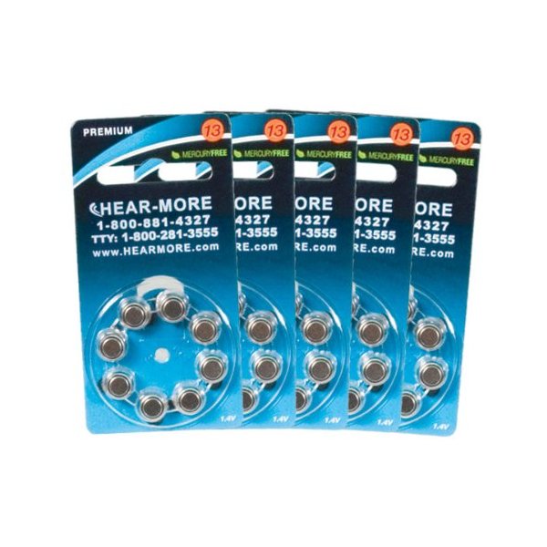 HearMore Hearing Aid Batteries- Size 13 -Ctn-40