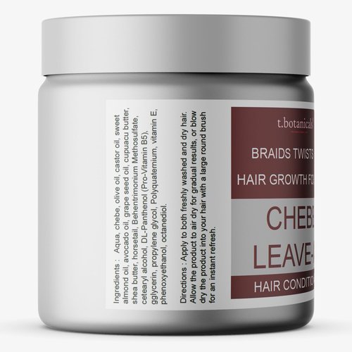 t.botanicals Chebe Braid LOC Twist Leave-In Conditioner Lightweight Extra Hold Hair Growth Tames Frizz and Edges Thickening Strengthening with Chebe Oil, Chebe Butter Castor Oil made in USA (Lavender)
