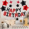 Red and Black Birthday Party Decorations, Red Happy Birthday Decorations for Men Women with Happy Birthday Balloon Banner, Fringe Curtains,Star Balloons Kit for Boys Girls Birthday Party Supplies