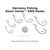 Harmony Fishing Company Razor Series (10 Pack) EWG Offset Worm Hooks with Bait Pegs (3/0)