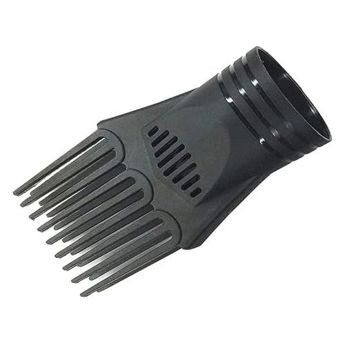 Black Universal Hair Dryer Comb Nozzle Plastic Hairdressing Salon Hair Dryer Blow Comb Attachment Hair Styling Nozzle Tool Nice and Fashion Salon Tool for Straightening Detangling Fine Curly Natural
