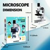 ARTFILIF Up to 4800X Zoom Microscope for Kids High Magnification Biological Microscope Science Educational Microscope Kids Microscope with Microscope Slides and Specimens (A)