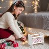 jarbins Dollhouse Furniture Crib Mini House Crib Doll Cradle Doll Decoration Adornment Miniature Crib Dollhouse Mini Furniture Baby Bed Model (White)