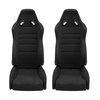 2Pack ShareGoo Hard Plastic Car Seat,RC Truck Simulation Seats Compatible with Axial SCX10 SCX10-III 90046 Spectra RR10 TRX-4 1/10 RC Crawler (Black)