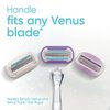 Gillette Venus Deluxe Smooth Platinum Women's Razor, Includes 1 Handle, 1 Razor Blade Refill