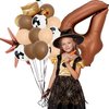 Number 4 Balloons Cowboy Themed Party Decorations, 40inch Foil Balloon Brown Number Balloons, Cow Balloons Cow Farm Cowboy Hat Balloons for Kids Cowboy Birthday Party Decorations