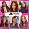 ULRICA Burgundy Lace Front Wigs Human Hair Wigs for Black Women 13x4 HD Lace Front Wigs Human Hair Pre Plucked Red Lace Front Wigs Human Hair Straight Lace Front Wigs Human Hair Burgundy Wig 20 Inch