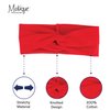 Motique Accessories Red Solid Twist Turband Headwrap Hair Band for Women