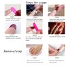 Generic White French Tip Nails Press on Long Almond Acrylic Fake Nails Mirror Oval Stick on Nails Full Cover Glue on Nails for Women DIY Manicure Decoration