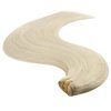 YoungSee Sew in Hair Extensions Blonde Weft Real Human Hair Extensions Platinum Blonde Sew in Extensions Blonde Hair Weft Extensions Real Human Hair 16Inch 100G
