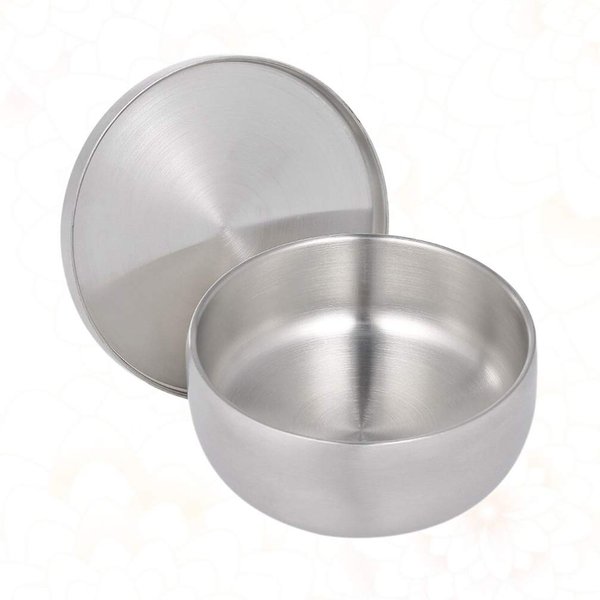 ARTIBETTER Stainless Steel Shaving Bowl with Lid Shaving Soap Bowl Mens Shave Soap Cup For Shaving Soap & Cream(Silver)