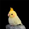 Nohito Realistic Yellow Cockatiel Parrot Bird Plush Toy Stuffed Animal Simulation Fake Bird Cockatoo Stuffed Animals Cute Little Bird Plushie Doll Gifts for Kids 4.9'' (Yellow, M)