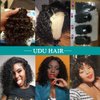 Water Wave Human Hair Bundles Ocean Wave Wet and Wavy Bundles UDU Malaysian 50g 1B# Human Hair Extensions Remy Hair Bundles Short Curly Hair (8 8 8 8inch without cloure)
