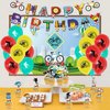 Bike Birthday Party Decorations, Including Banner, Cake Toppers, Balloons, Hanging Signs Bicycle Sports Theme Birthday Party Supplies for Kids and Bicycle Fans (A)