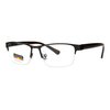 Multi Focus Progressive Reading Glasses 3 Powers in 1 Rectangle Bronze +1