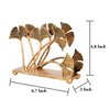 OwlGift Modern Ginkgo Leaves Design Napkin Holder for Tables, Metal Paper Napkin Storage for Kitchen, Stylish Paper Towel Dispenser, Mail Letter Sorter Rack, Document File Organizer – Bronze