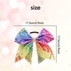 Dizila 12 Pieces Colorful Sparkly Sequin Big Bow Hair Ties Elastics Rubber Bands Ponytail Holders Hair Scrunchies Ropes Accessories for Women Girls Teens Kids