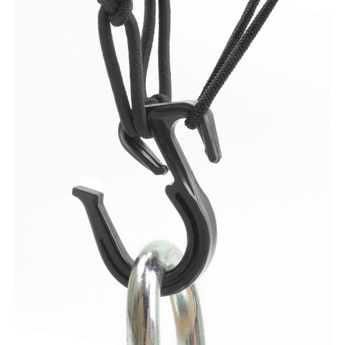 Powertye 50152 Black 15inX15in Cargo Net Featuring 6 Adjustable Hooks & Tight 2inx2in Mesh