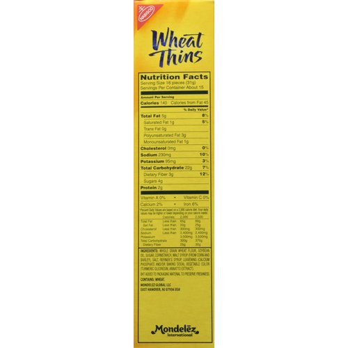 Wheat Thins Whole Grain Crackers - Original - 16.00 Ounces