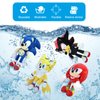 4 Pcs Sonic Plush Toys, Hedgehog 3 Movie Plushies Toys for Kids Christmas Birthdays and Gifts for Fans, The Super Hedgehog Shadow Stuffed Animal.