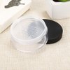 AKOAK Capacity 50 ml(1.69 oz) Empty Reusable Plastic Loose Powder Compact Container DIY Makeup Powder Case with Sifter and Lined Screw Lid,Pack of 6