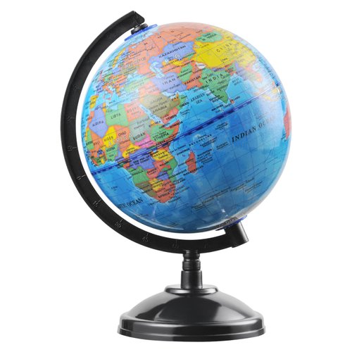 Educational World Globe for Kids Learning - 6 inch Spinning Globes of The World with Stand for Students Learning Geography, World Mova Globe Map Decorative Kids Room Classroom, Desk, Office or Home
