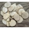 Tagua Beads. 20 Chips. Natural Eco-Friendly Tagua Slices. 10 Black and 10 White Slices. Medium Size: 3x2.5 cm. Approx. Undrilled