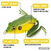 Lunkerhunt - Lunker Frog Fishing Lure with Swimming Legs (Bull Frog) Great for Bass and Pike Fishing, Freshwater Lure with Hollow Body,