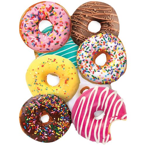 Playhouse Assorted Donuts 24-piece Die Cut Shaped Mini Puzzle for Kids