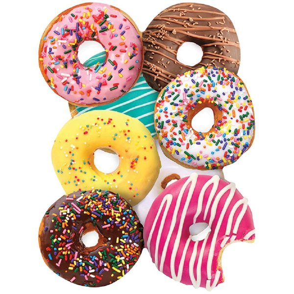 Playhouse Assorted Donuts 24-piece Die Cut Shaped Mini Puzzle for Kids
