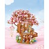 Japanese Sakura Tree House Building Blocks Set, Pink Cherry Tree Bonsai Creative Architecture, Home Decor or Idea Gifts for Adults and Kids, Mini Particles 1149 PCS (1381)