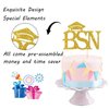Gold Glitter BSN Cake Topper - Nurse/RN Graduation Party Decoration - Nurse Graduation Cake Decorations - Nursing Grad Party Decorations