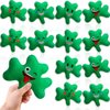 Blueweenly 12 Pcs St. Patrick's Day Stuffed Plush Shamrock St. Patrick's Day Soft Smile Shamrock Gifts Bulk Irish Green Plush Toy St. Patrick's Day Lucky Plush Decorations for Home Tiered Tray, 5 Inch