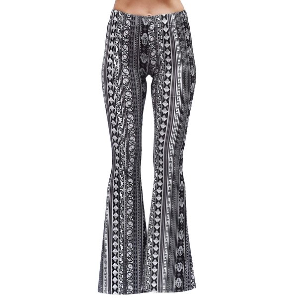 Daisy Del Sol High Waist Comfy Stretch Boho 70s Bell Bottom Fit to Flare Lounge Yoga Pants